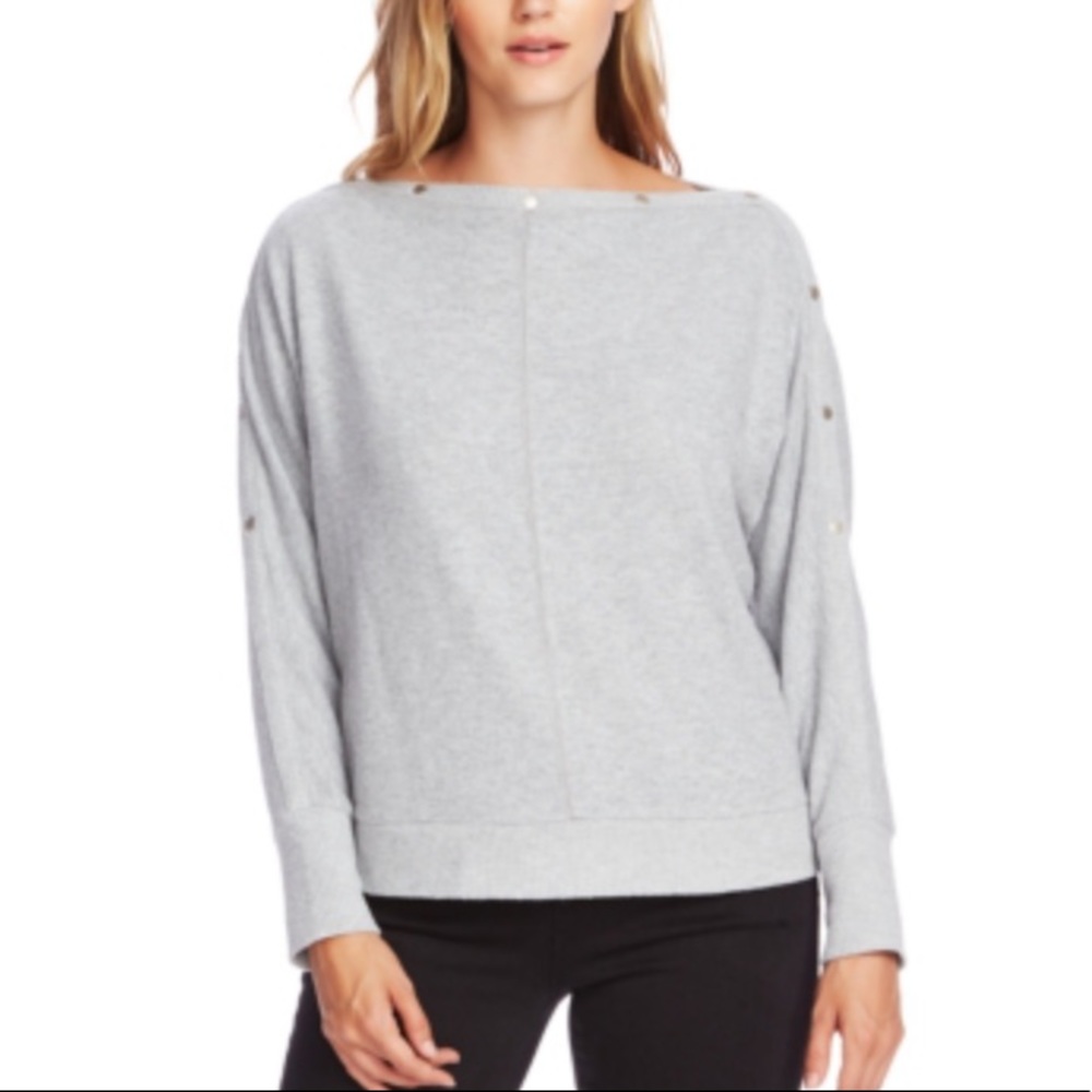 Vince Camuto Snap Trim Dolman Sleeve Sweater (NWT)